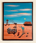 "Desert Café Racer" — Original Acrylic Giclée Painting