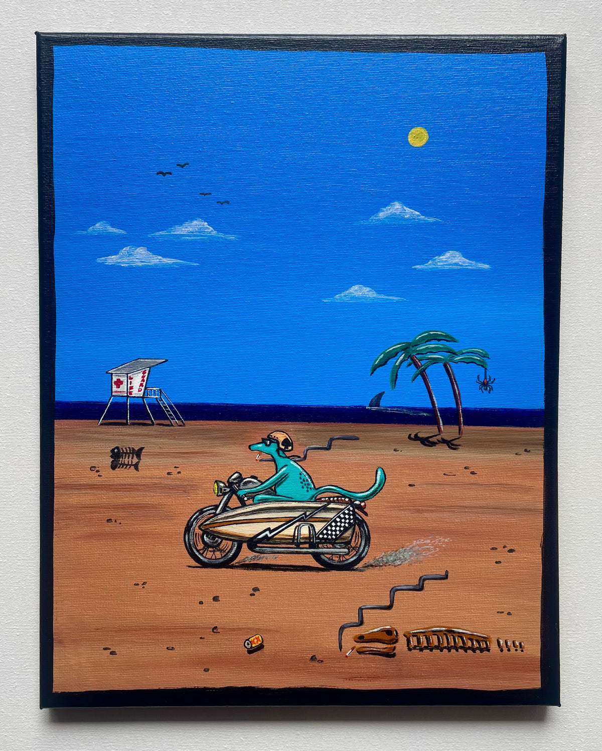 "Going Surf'n" — Original Acrylic Giclée Painting