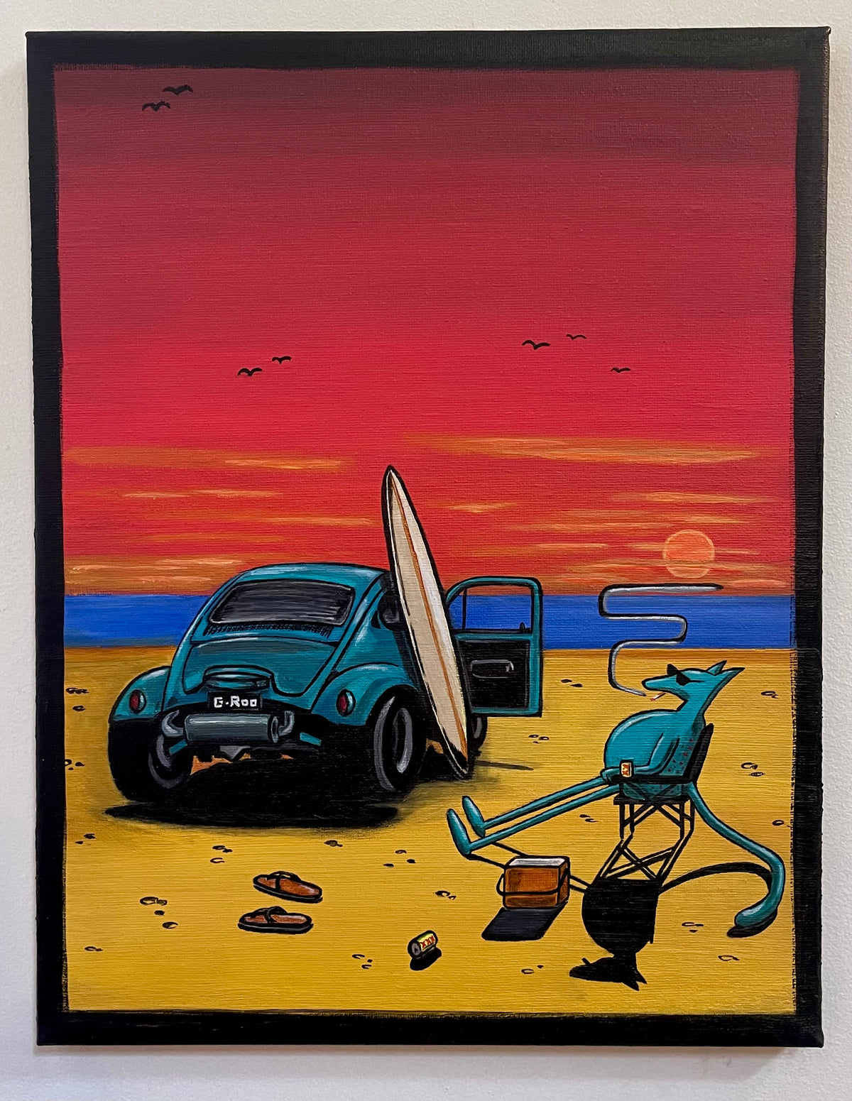 "Just Chillin'" — Original Acrylic Giclée Painting